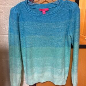 Lilly Pulitzer Teal Ombre Sweater